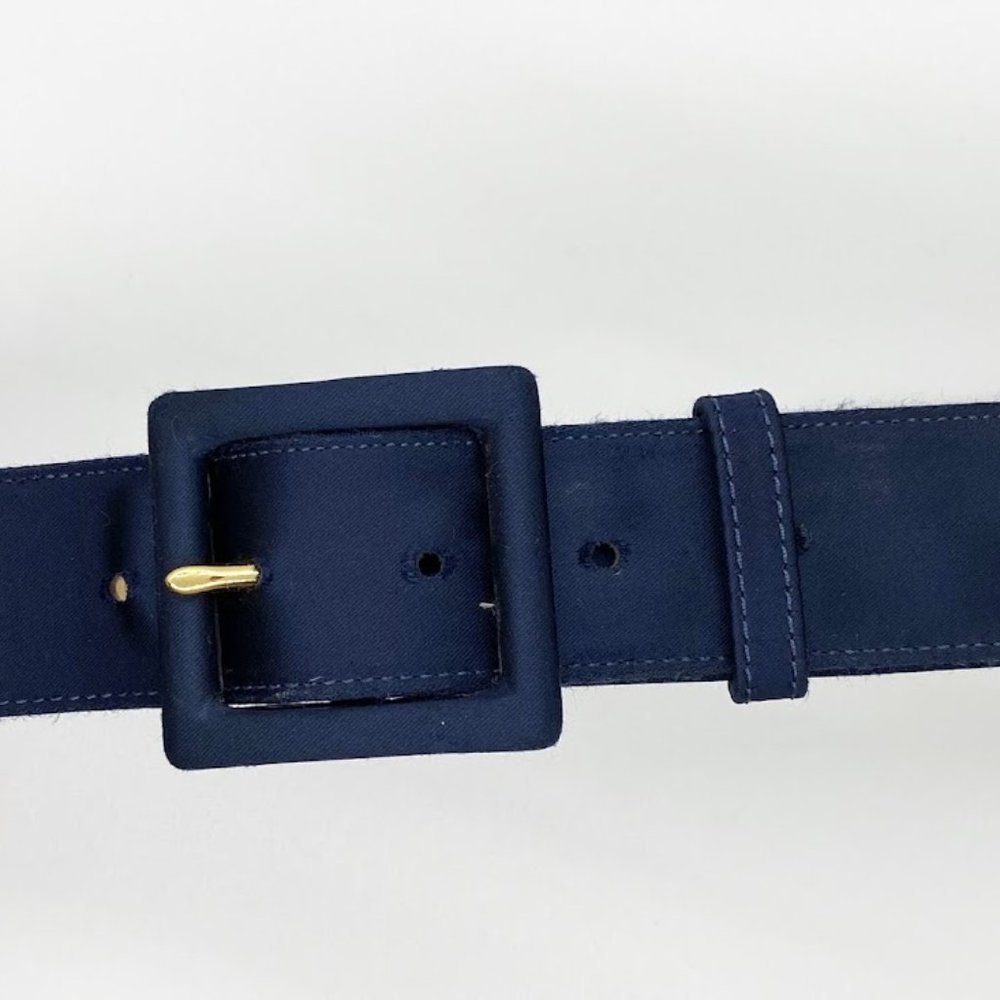 St. John Navy Satin Belt